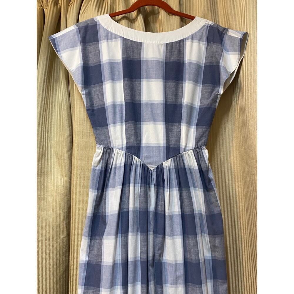 Vintage Kate By Kathryn Conover Dress 4 Plaid Checkered Modest Cottage - Picture 9 of 16